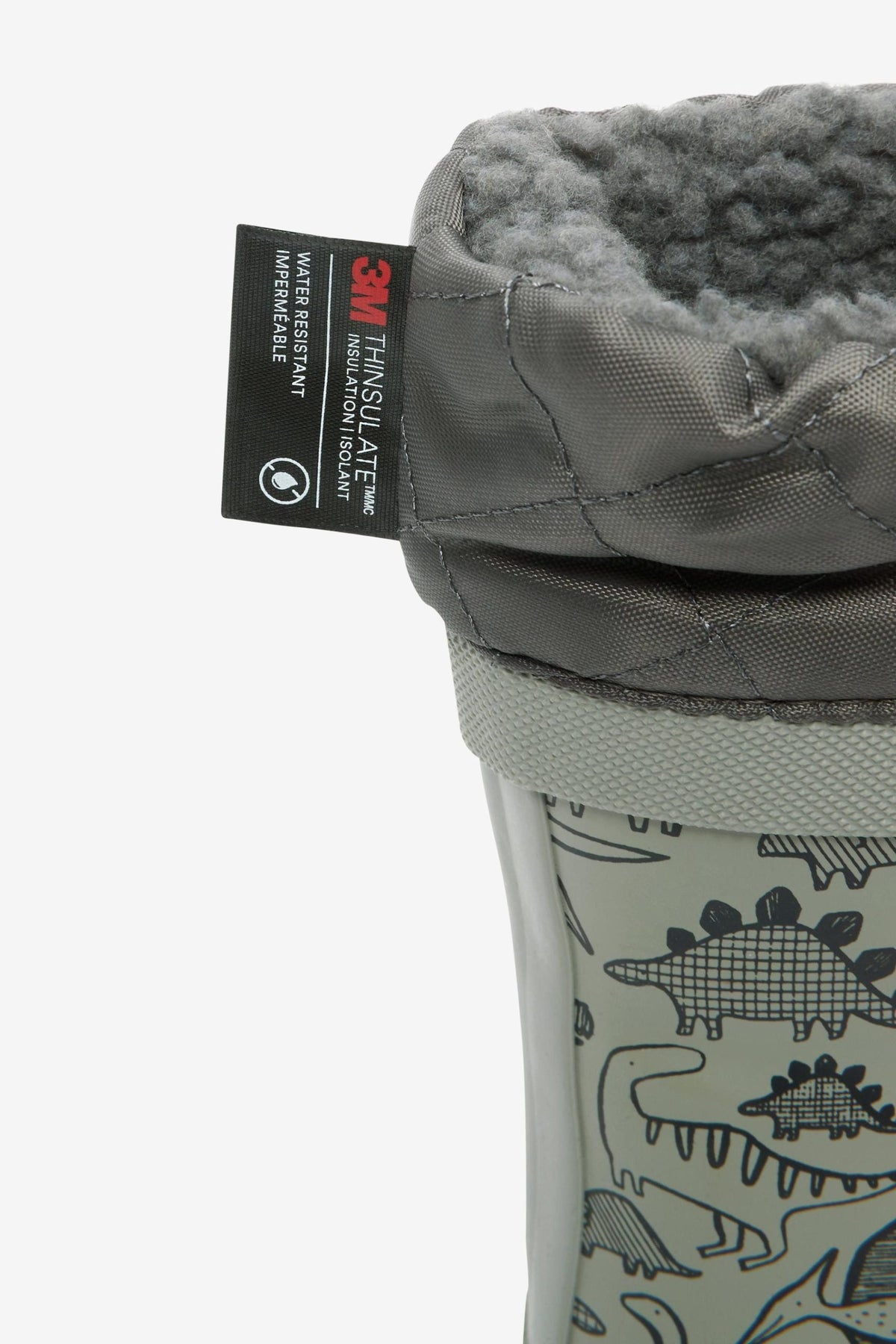 Next - Boy Gray Fur Dinosaur Winter Boots - 29 