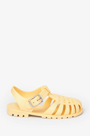 Next - Girls and Boys Jelly Jelly Light Yellow Sandals - 29 