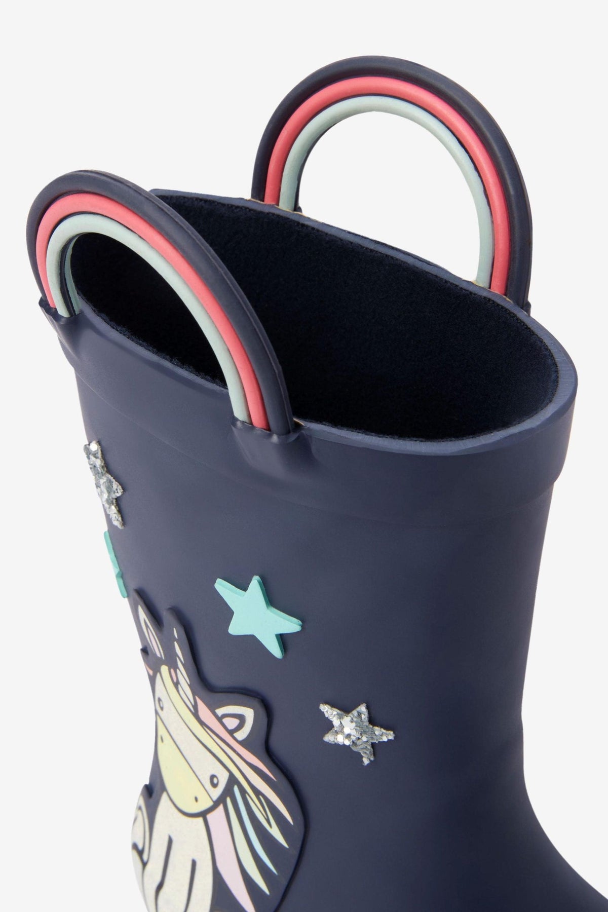 Next - Navy Blue Unicorn Girl Winter and Rain Boots - 29 