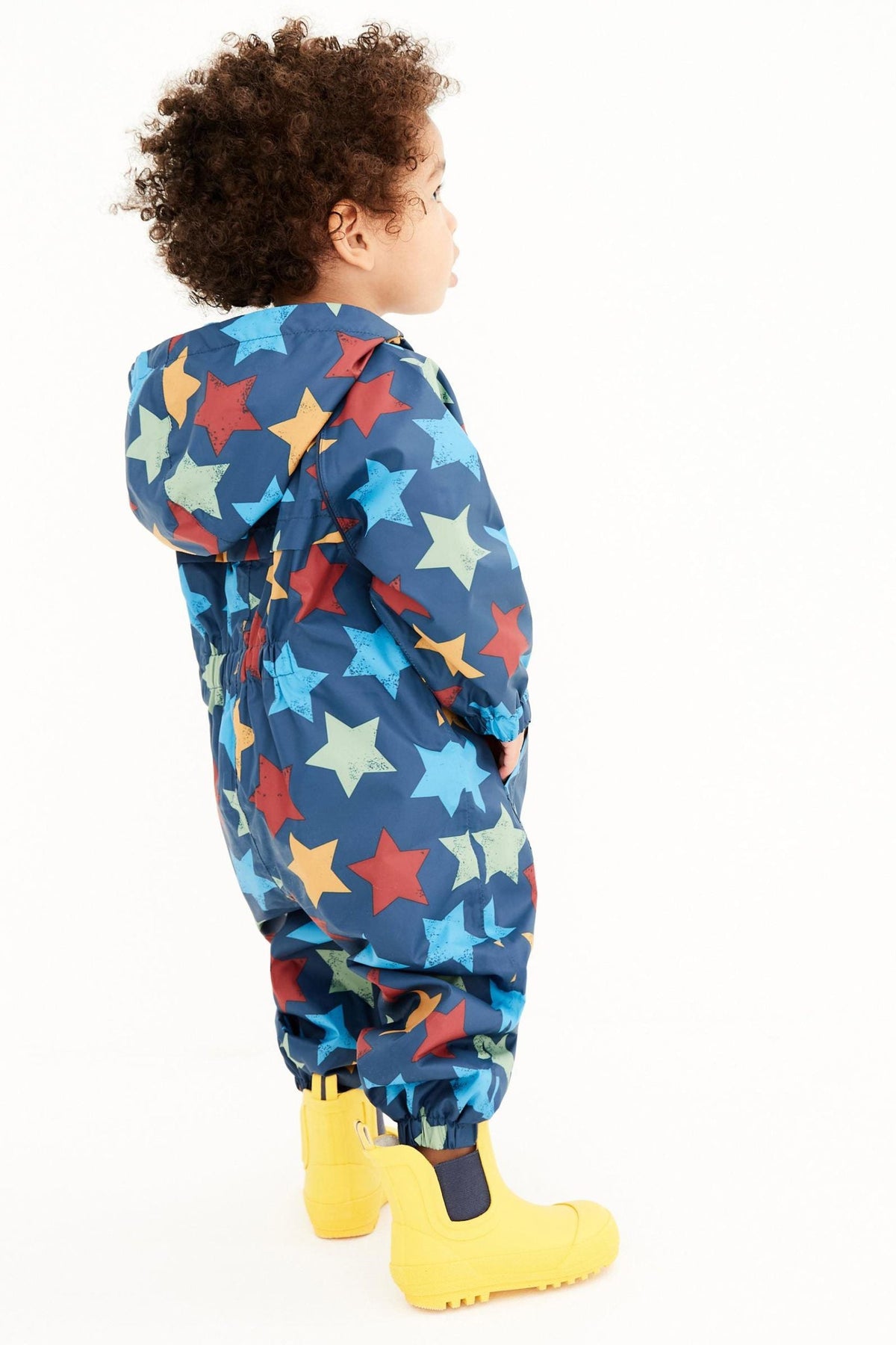 Next - Polar Lined Star Patterned Children's Raincoat - 1.5-2 Years 