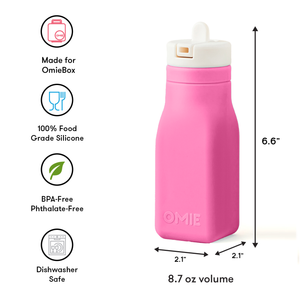 Omiebox - OmieBottle BPAsız Silikon Suluk Pembe