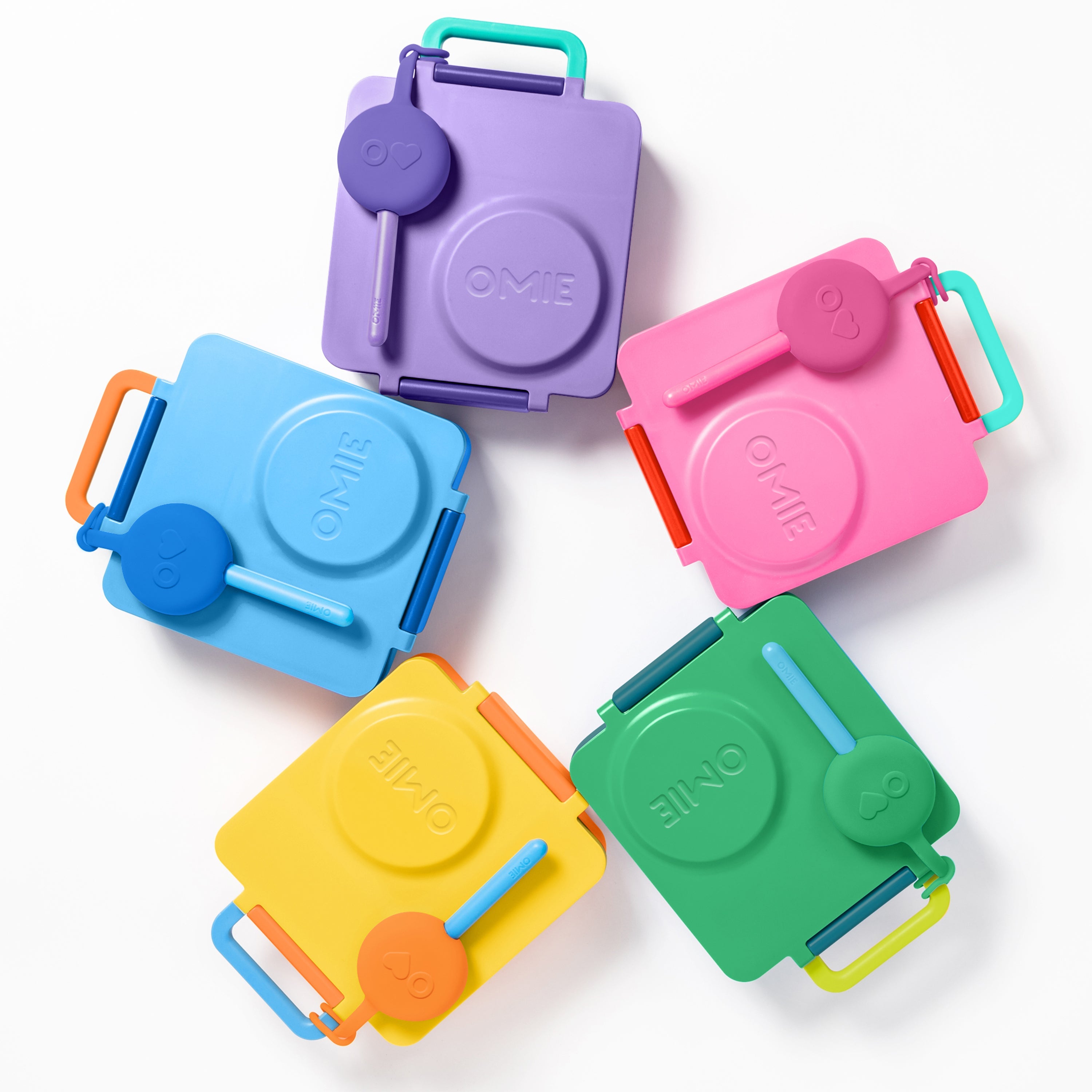 Omiebox - OmiePod Capri Mavisi Silikon Çatal ve Kaşık Seti