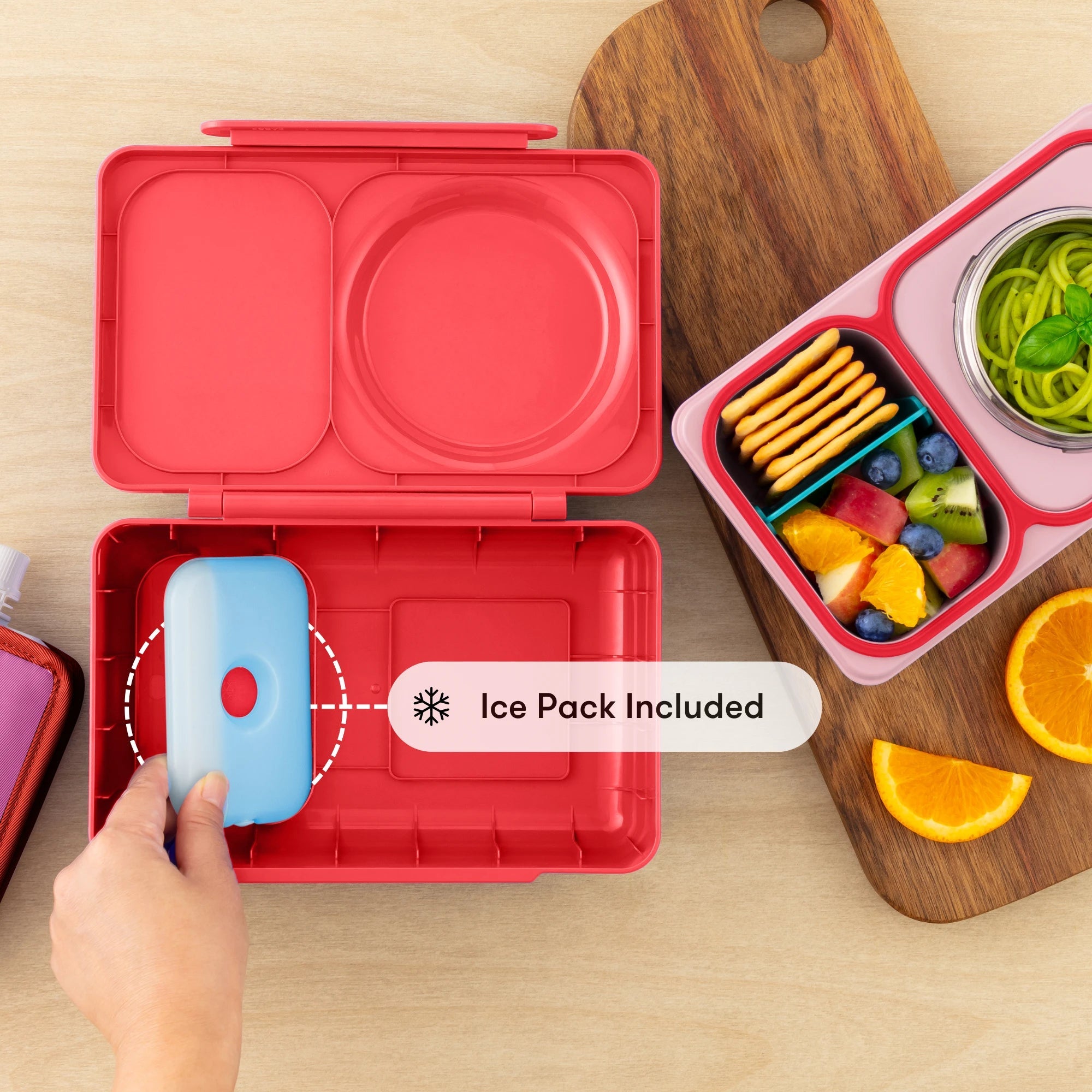 Omiebox - UP Isı Yalıtımlı 2. Nesil Kiraz Pembesi Bento Yemek Kutusu