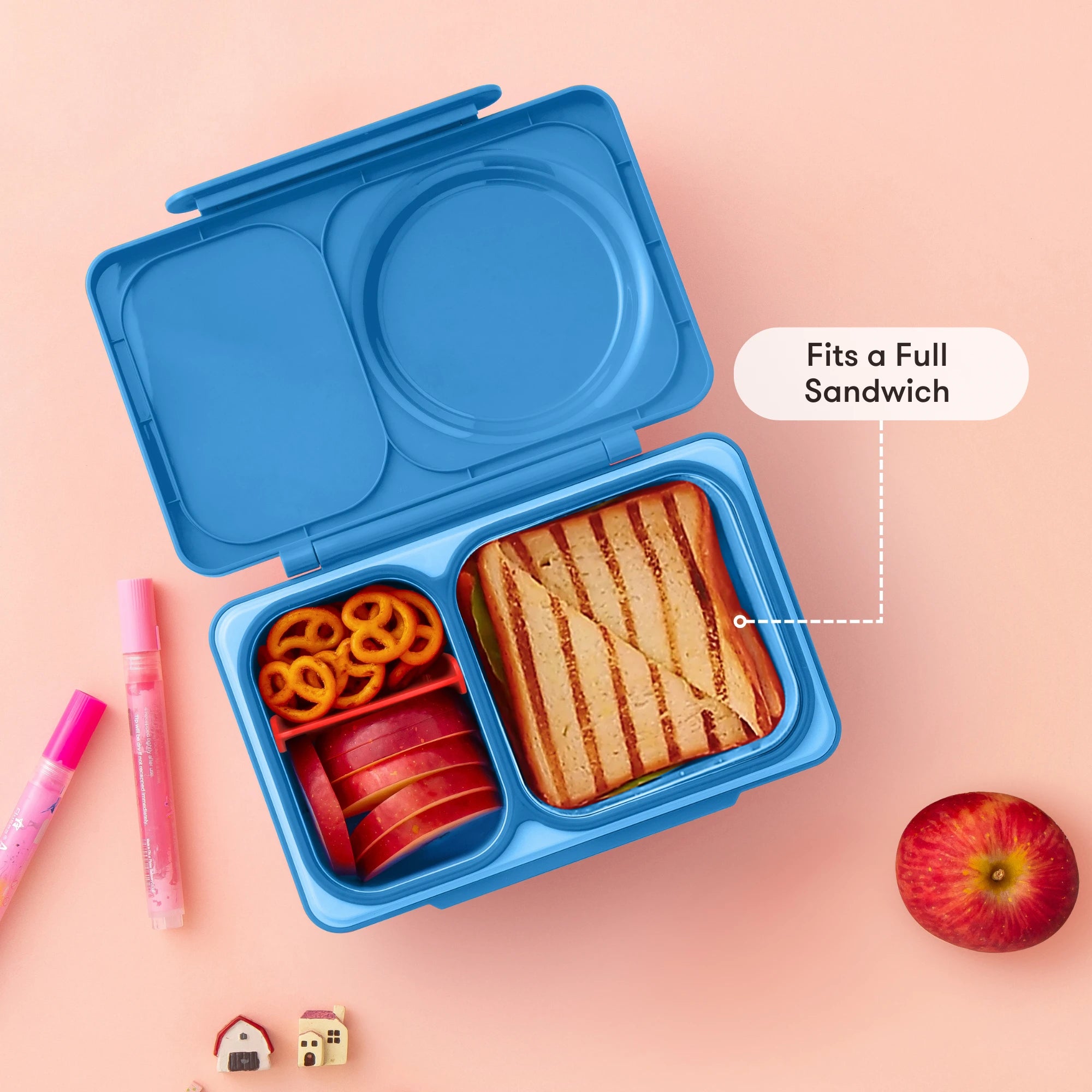 Omiebox - UP Isı Yalıtımlı 2. Nesil Kozmik Mavi Bento Yemek Kutusu