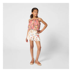 Chloé - Pantalones cortos de algodón orgánico con estampado floral | Rosa