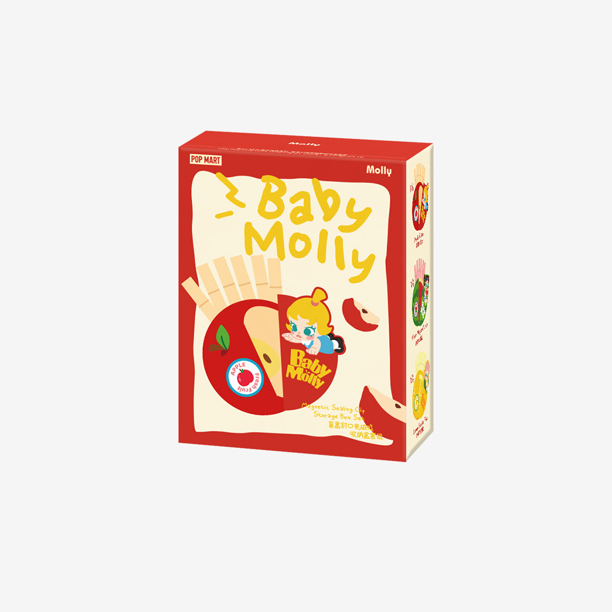 Pop Mart - Orijinal Baby Molly Meyveli Aroma Serisi Manyetik Kilitli Saklama Kör Kutu Seti