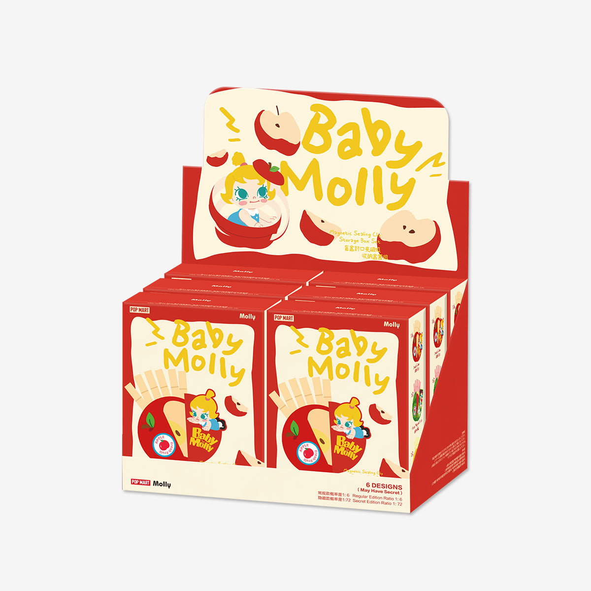 Pop Mart - Orijinal Baby Molly Meyveli Aroma Serisi Manyetik Kilitli Saklama Kör Kutu Seti