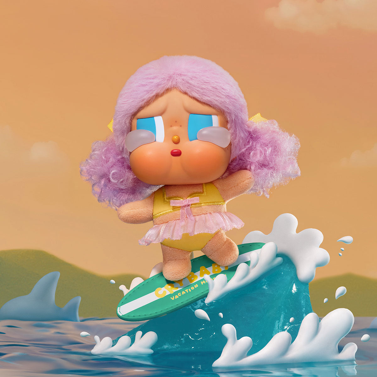 Pop Mart - Original Crybaby Vacation Mode On Series Vinyl Plush Doll Surprise Blind Box