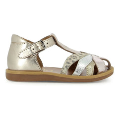 Pom d'Api - Poppy Oto Metallic Sandals | Dust Pink