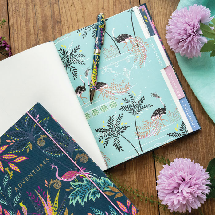 Portico Designs - Sara Miller: Botanik Cennet A5 Seyahat Günlüğü