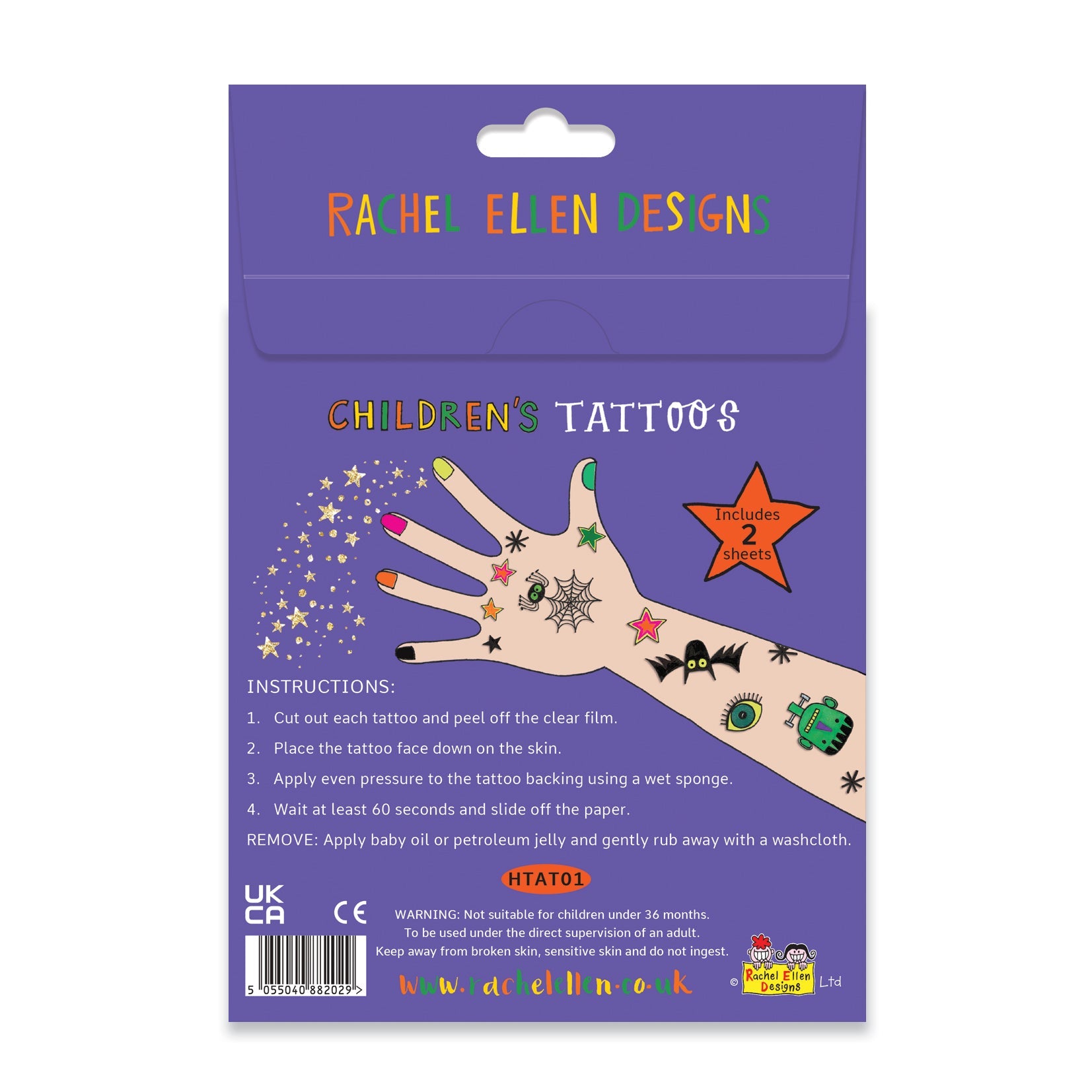 Rachel Ellen - Spooky Halloween Çocuk Geçici Dövmeler