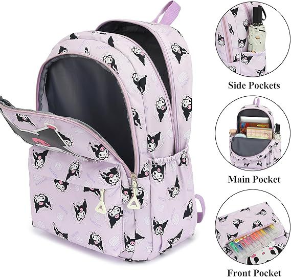 Sanrio - Kuromi Okul Sırt Çantası