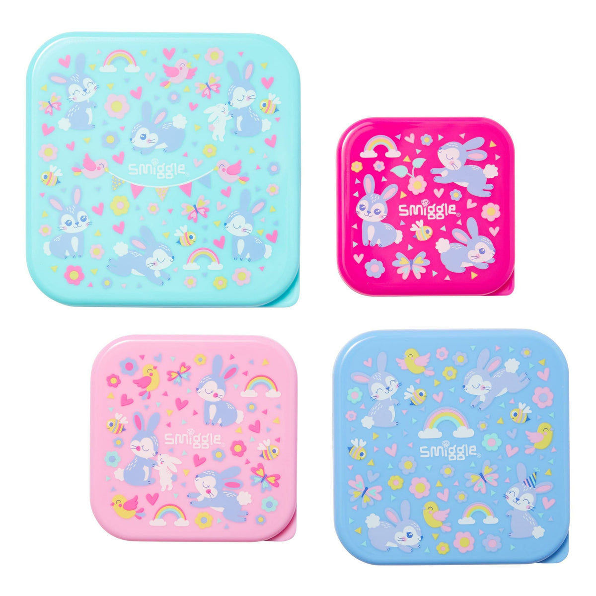 Smiggle - Animalia 4'ü 1 Arada Yemek ve Saklama Kapları