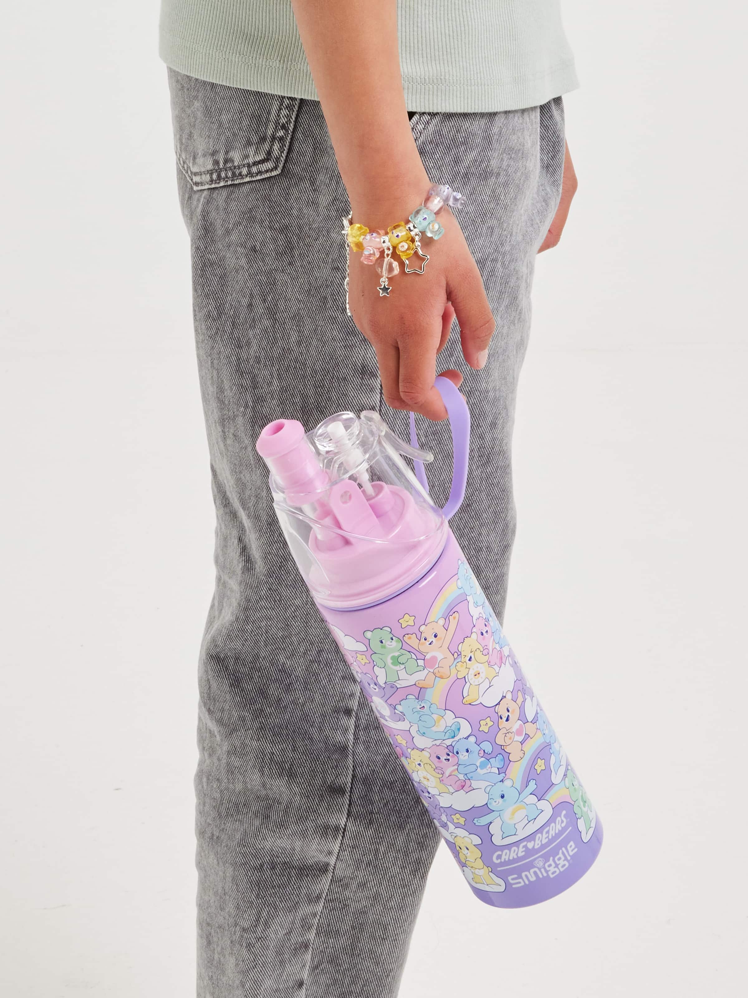 Smiggle - Care Bears Su Püskürtmeli 500ML Çelik Matara