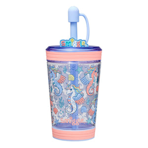 Smiggle - Sea Horse Non-Spill Straw Cup 580ML Water Bottle