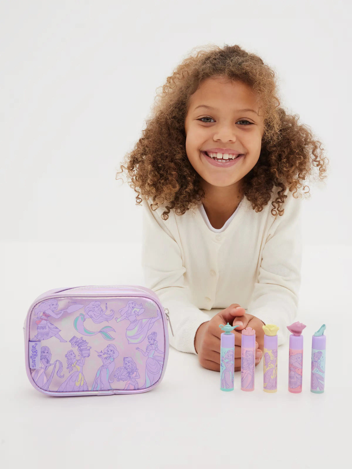 Smiggle - Disney Prenses 5li Dudak Balsam Seti ve Çantası