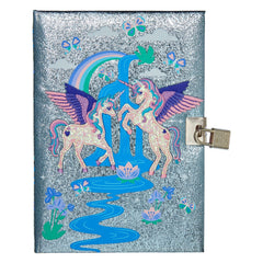 Smiggle - Far Away Unicornlar A5 Kilitli Defter