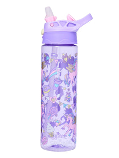 Smiggle - Fun Fair BPA-freie 650-ml-Wasserflasche mit Strohhalm
