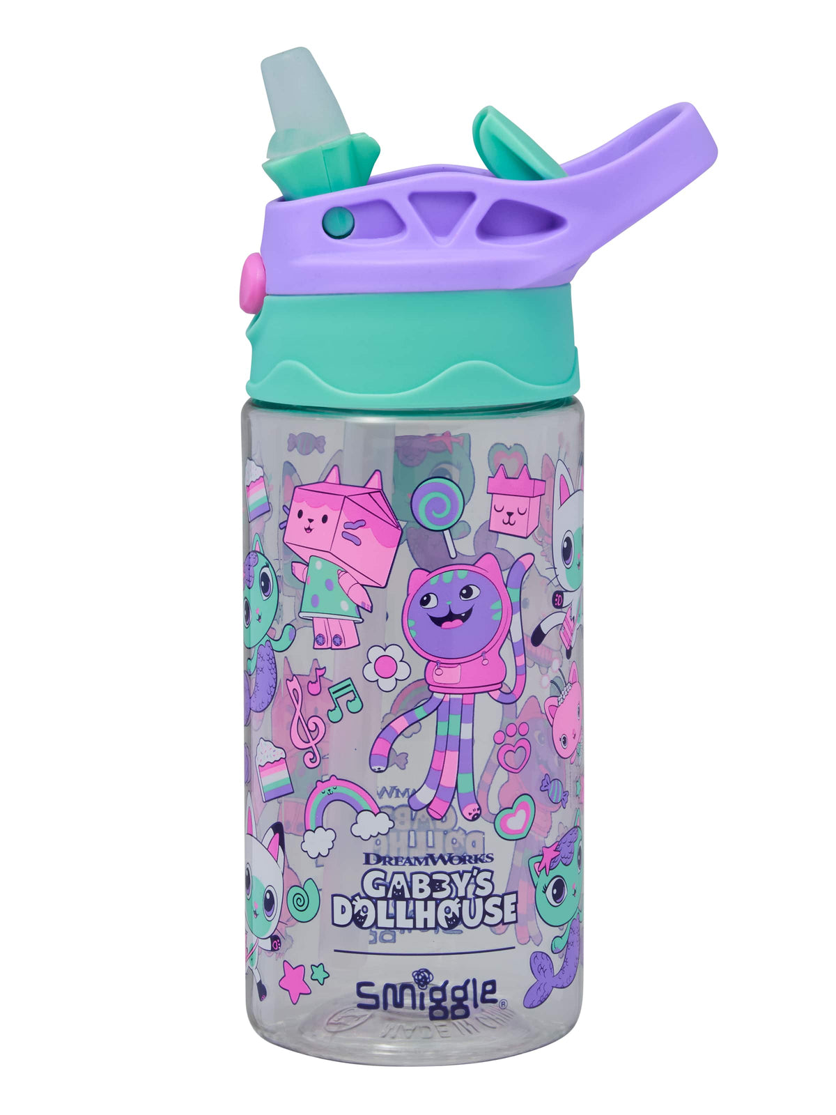 Smiggle - Gabbys Dollhouse BPAsız 440ML Gizli Pipetli Suluk
