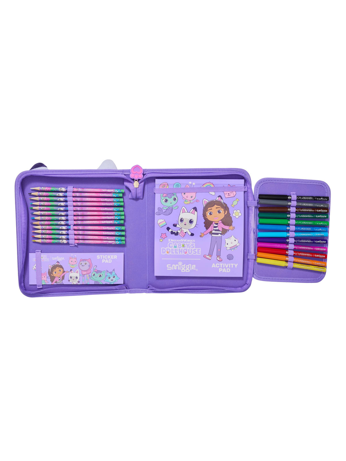 Smiggle - Gabbys Dollhouse Pencil Case and Stationery Set