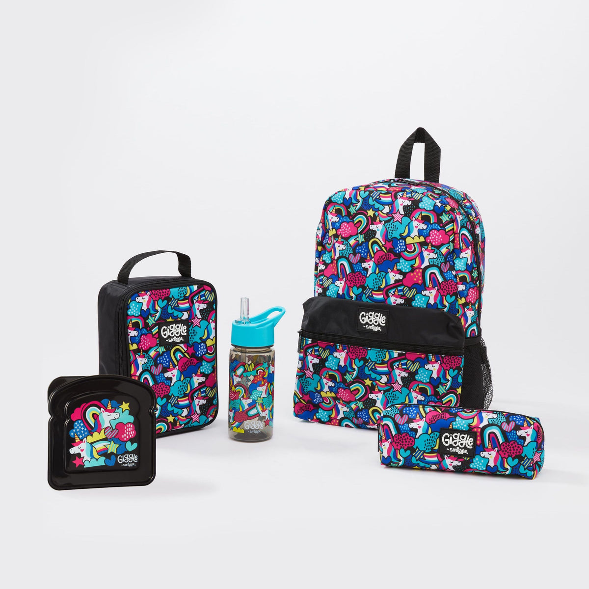 Smiggle - Giggle Yemek Kutulu Okul Çanta Seti