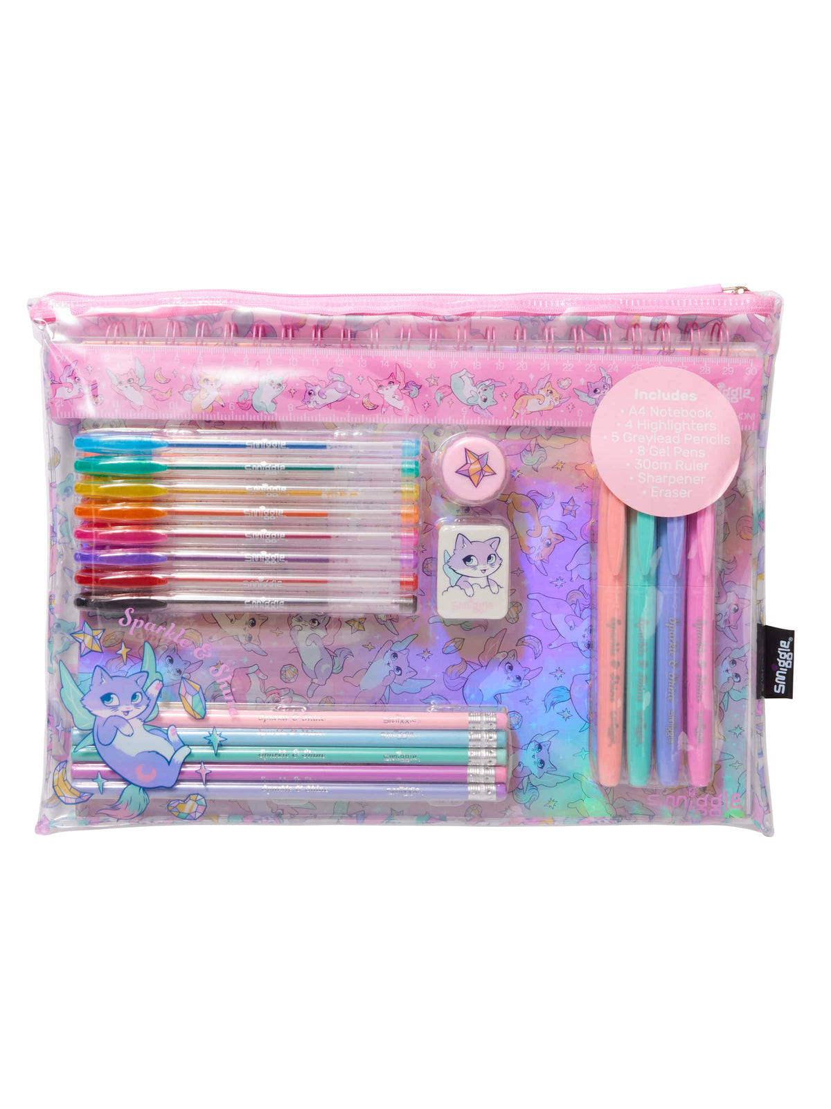 Smiggle - Happy Tales 22 Piece Mega Stationery Set
