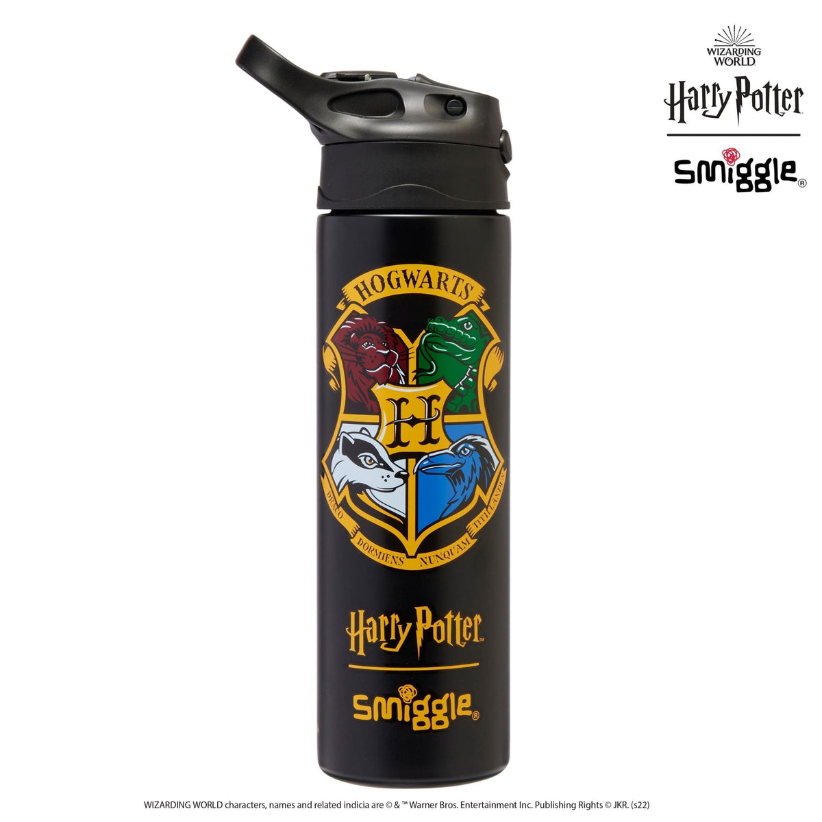 Smiggle - Harry Potter Otomaik Pipetli 520ML Çelik Matara