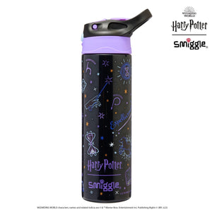 Smiggle – Harry Potter 520 ml Stahlflasche mit automatischem Strohhalm