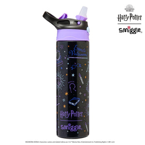 Smiggle – Harry Potter 520 ml Stahlflasche mit automatischem Strohhalm