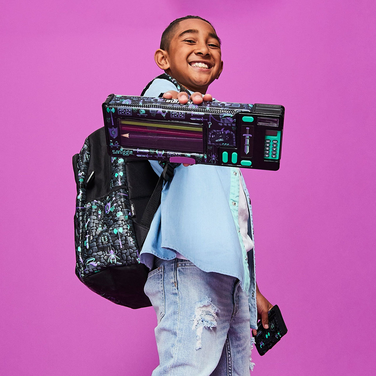 Smiggle - Hey There Automatic Pencil Case with Calculator