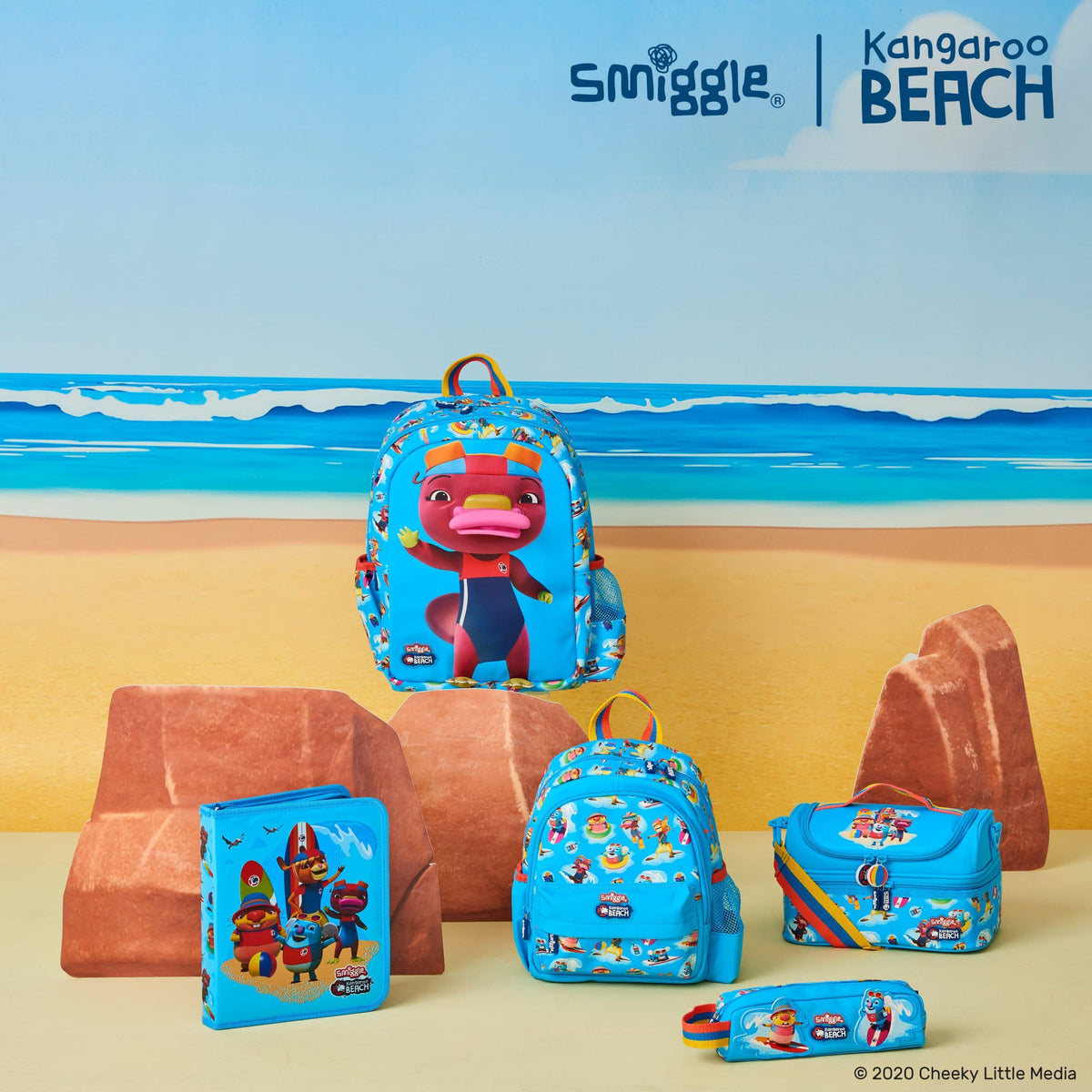Smiggle - Kangaroo Beach Double Decker Lunch Bag