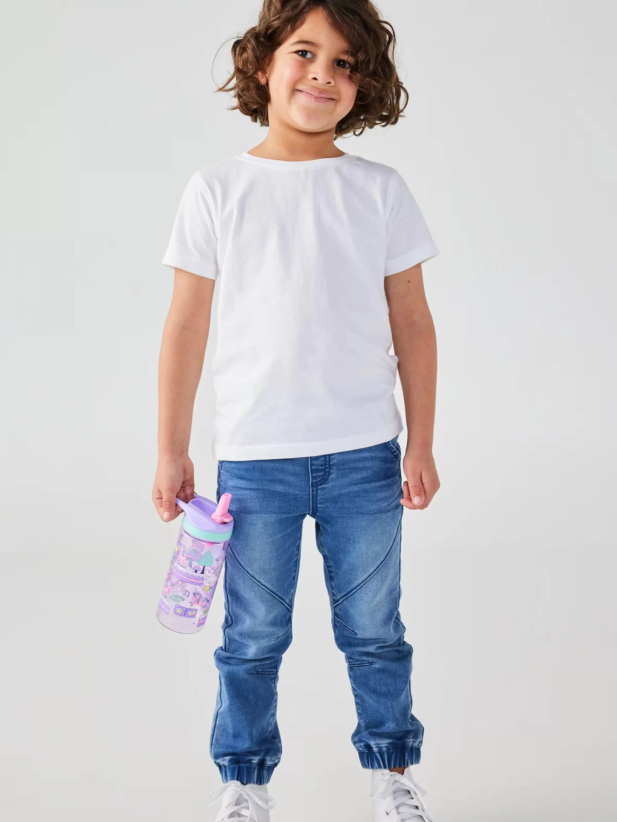 Smiggle - Let's Play 440 ML BPA-freie Trinkflasche mit Strohhalm