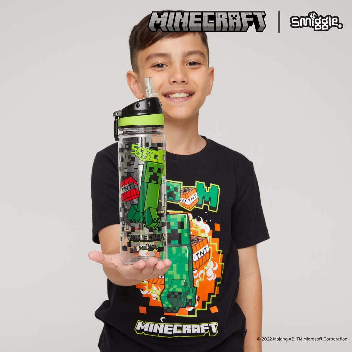 Smiggle - Minecraft Pipetli 650ML BPAsız Suluk