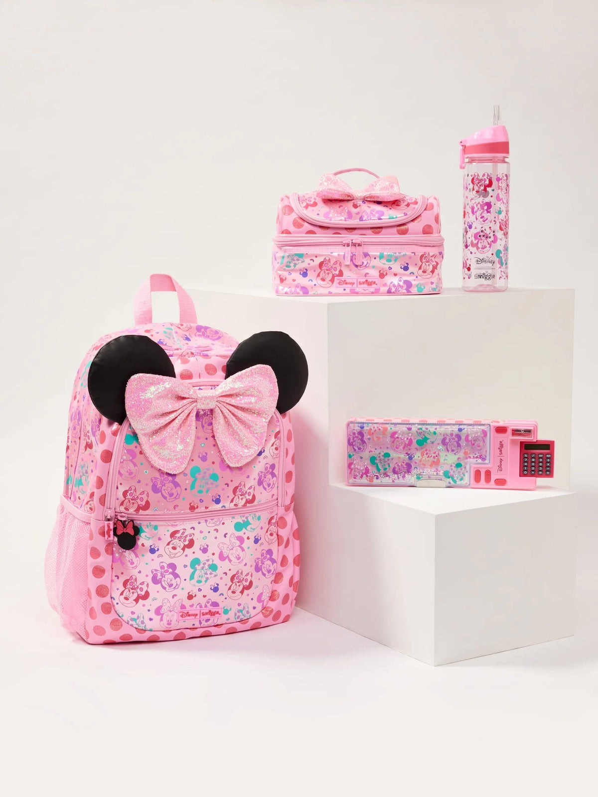 Smiggle – Minnie Mouse 4-teiliges Schultaschen-Set 