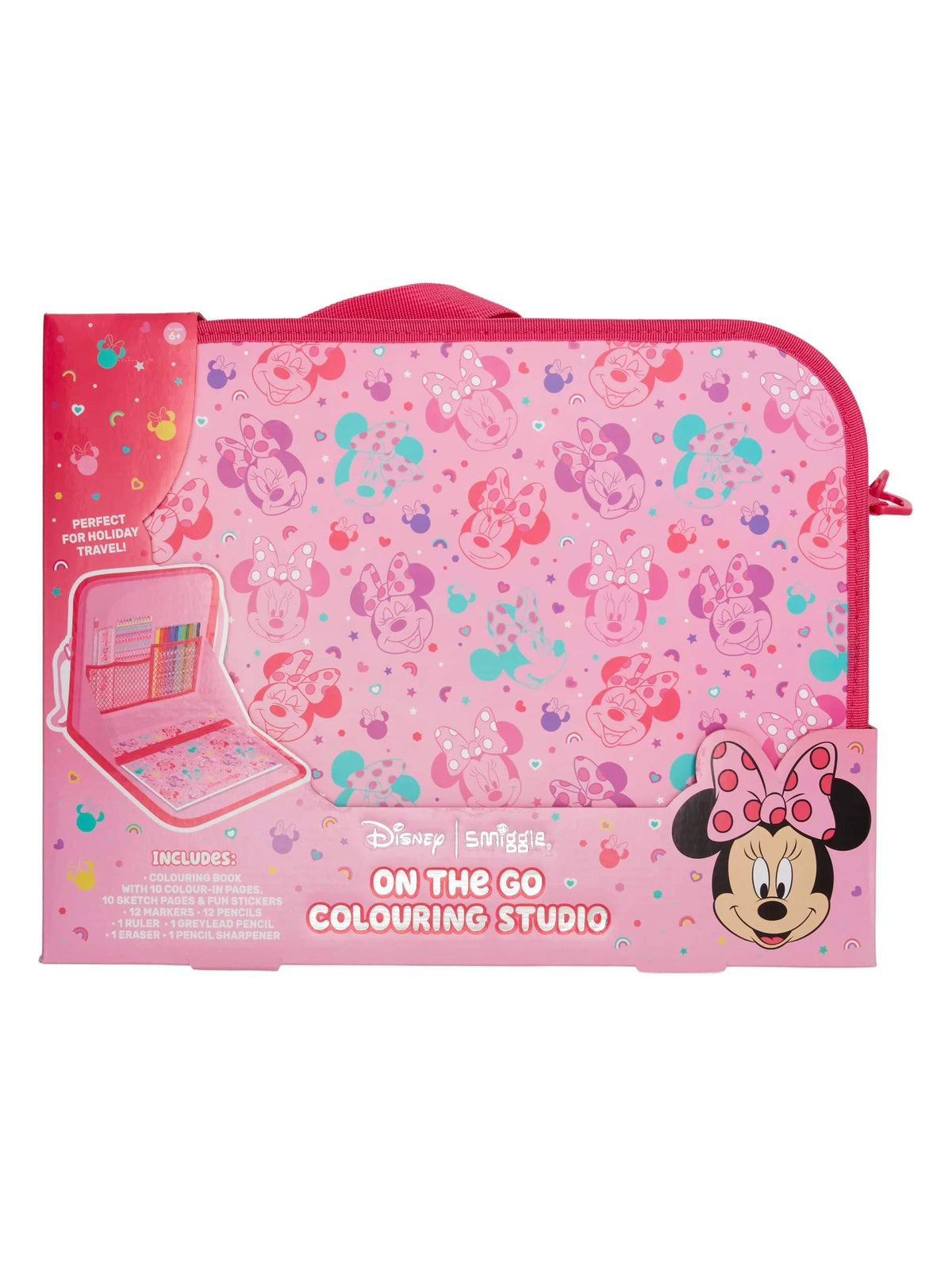 Smiggle - Minnie Mouse Çantalı Boya Seti ve Boyama Defteri