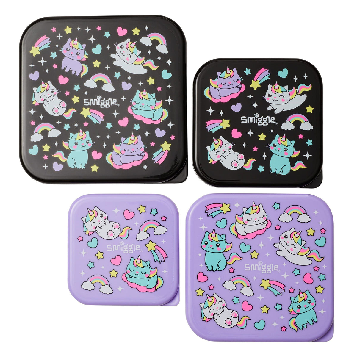 Smiggle - Sky Hi Junior 4'lü Yemek Kapları