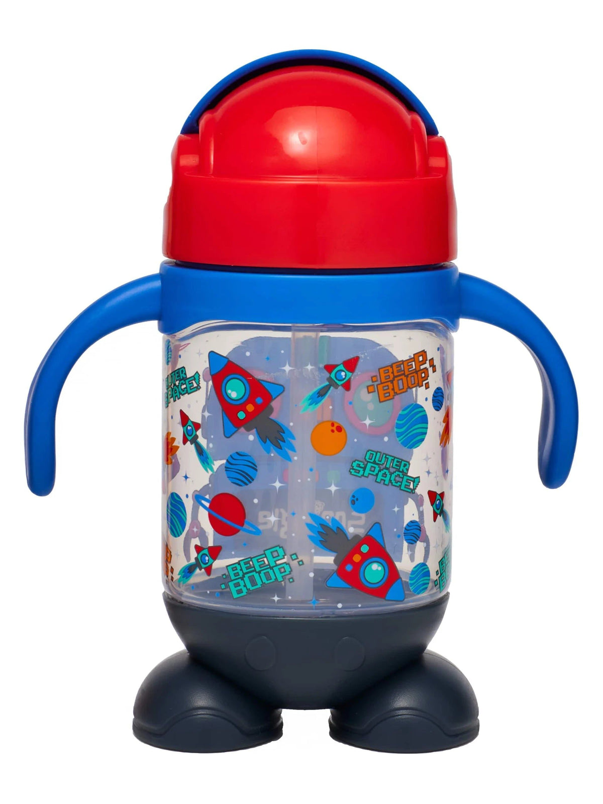 Smiggle - Biberón con pajita sin goteo y sin BPA de 230 ml para guardería Teeny Tiny