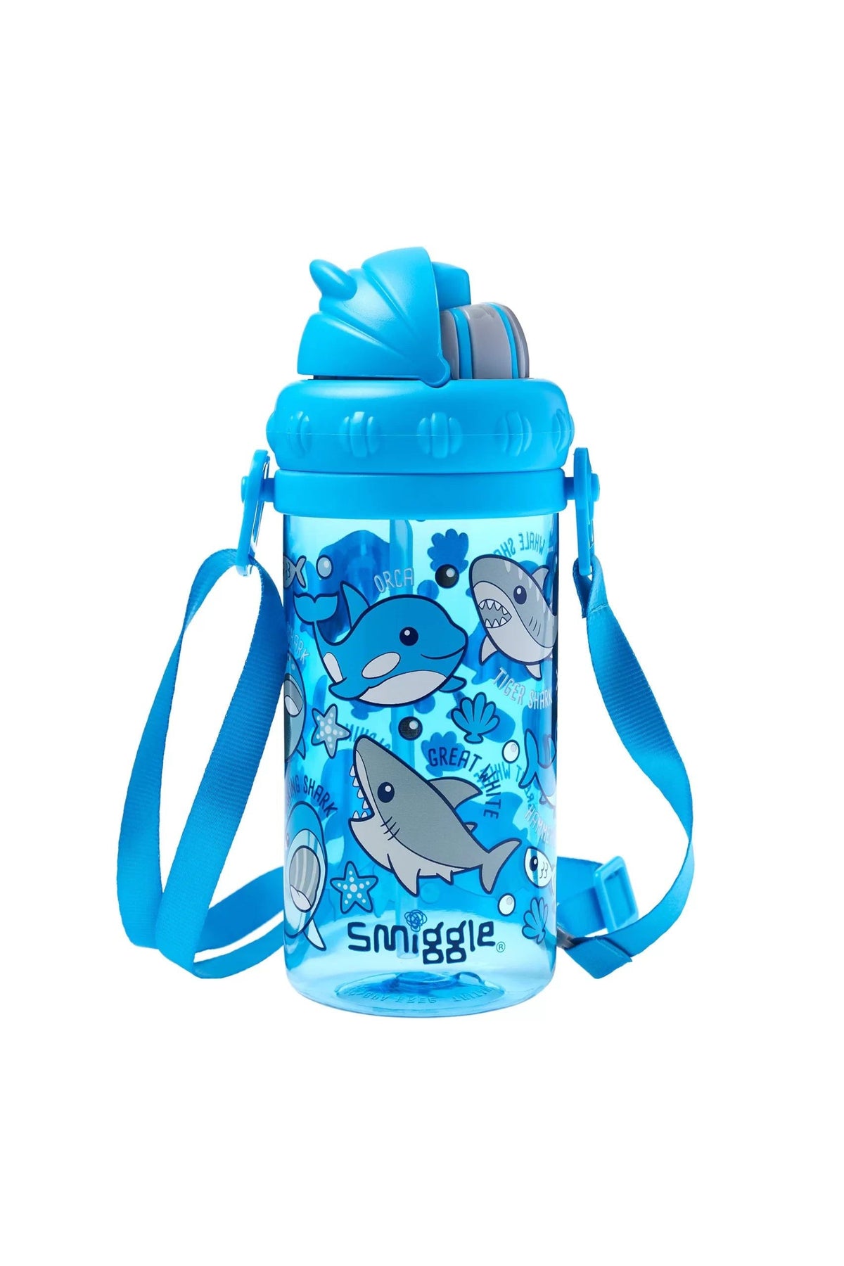 Smiggle - Up &amp; Down Hanging Straw 400ML BPA Free Water Bottle