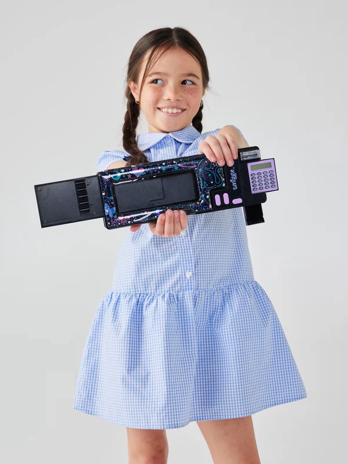 Smiggle - Wild Side Poput Automatic Pencil Case with Calculator