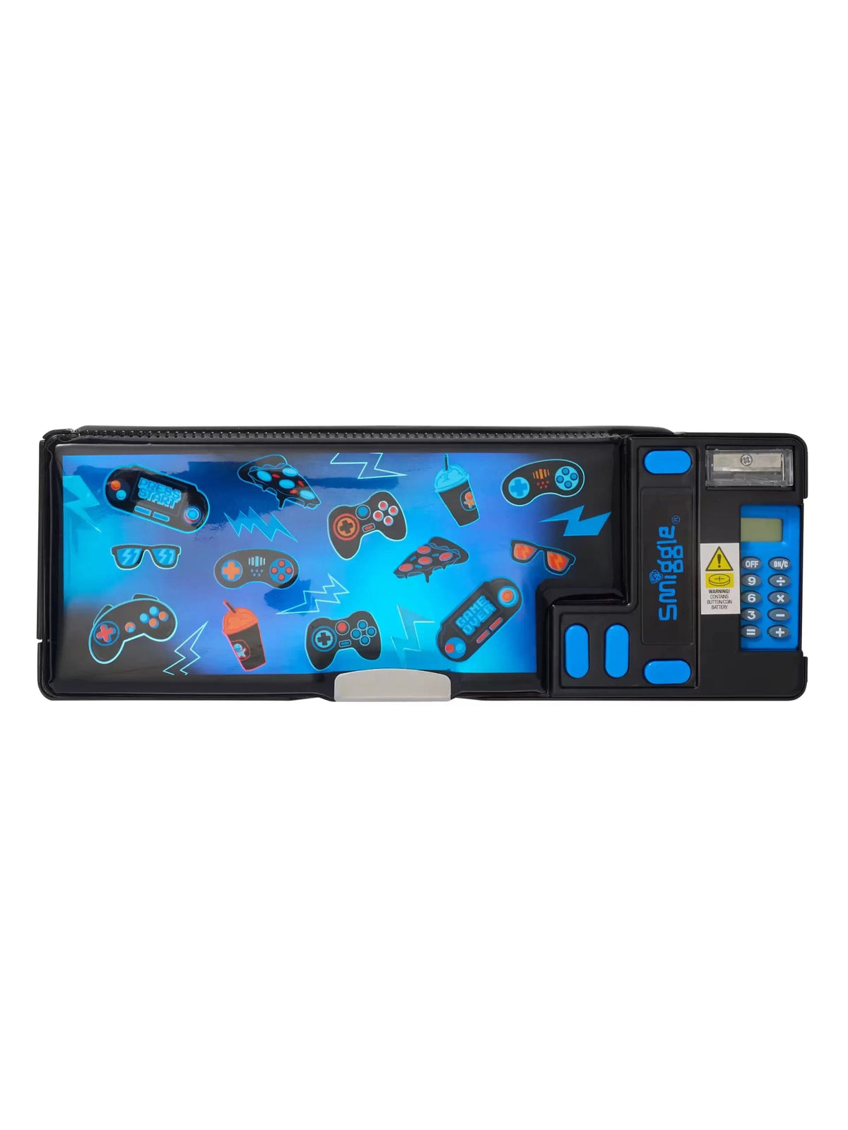 Smiggle - Wonder World Gamer Pop Out Automatic Pencil Case with Calculator