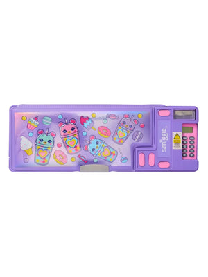 Smiggle - Wonder World Sweet Snacks Pop Out Automatic Pencil Case with Calculator