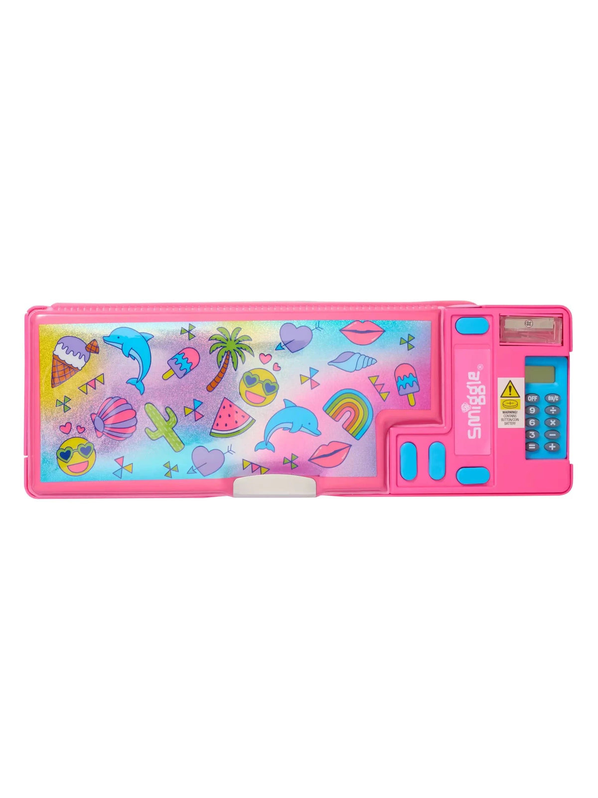 Smiggle - Wonder World Summer Vacation Pop Out Automatic Pencil Case with Calculator