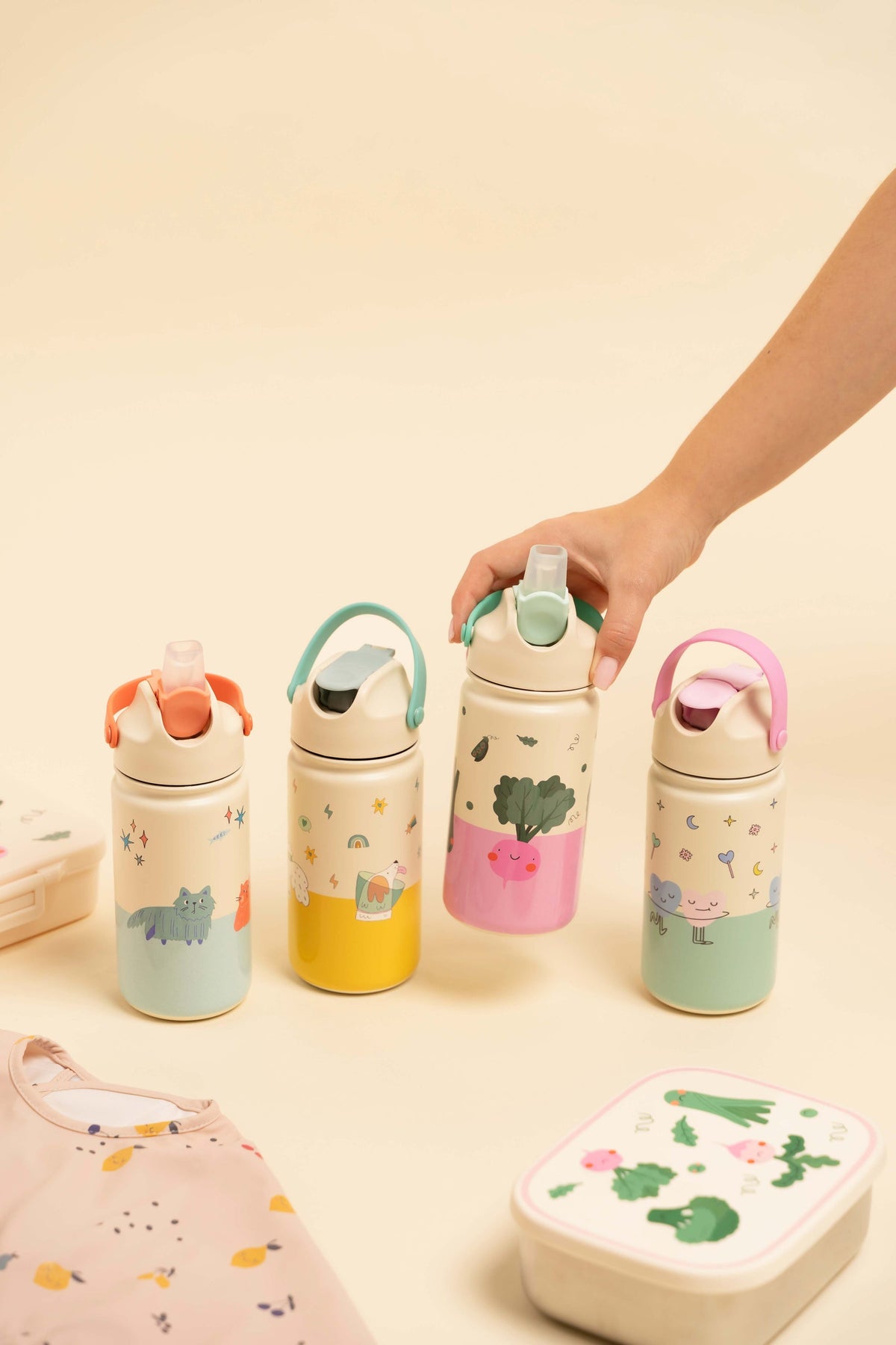 The Cotton Cloud - Club Soleil 420ML Paslanmaz Çelik Gizli Pipetli Matara