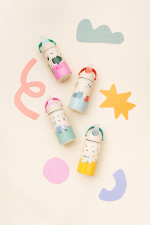 The Cotton Cloud - Funky Dogs 420ML Paslanmaz Çelik Gizli Pipetli Matara