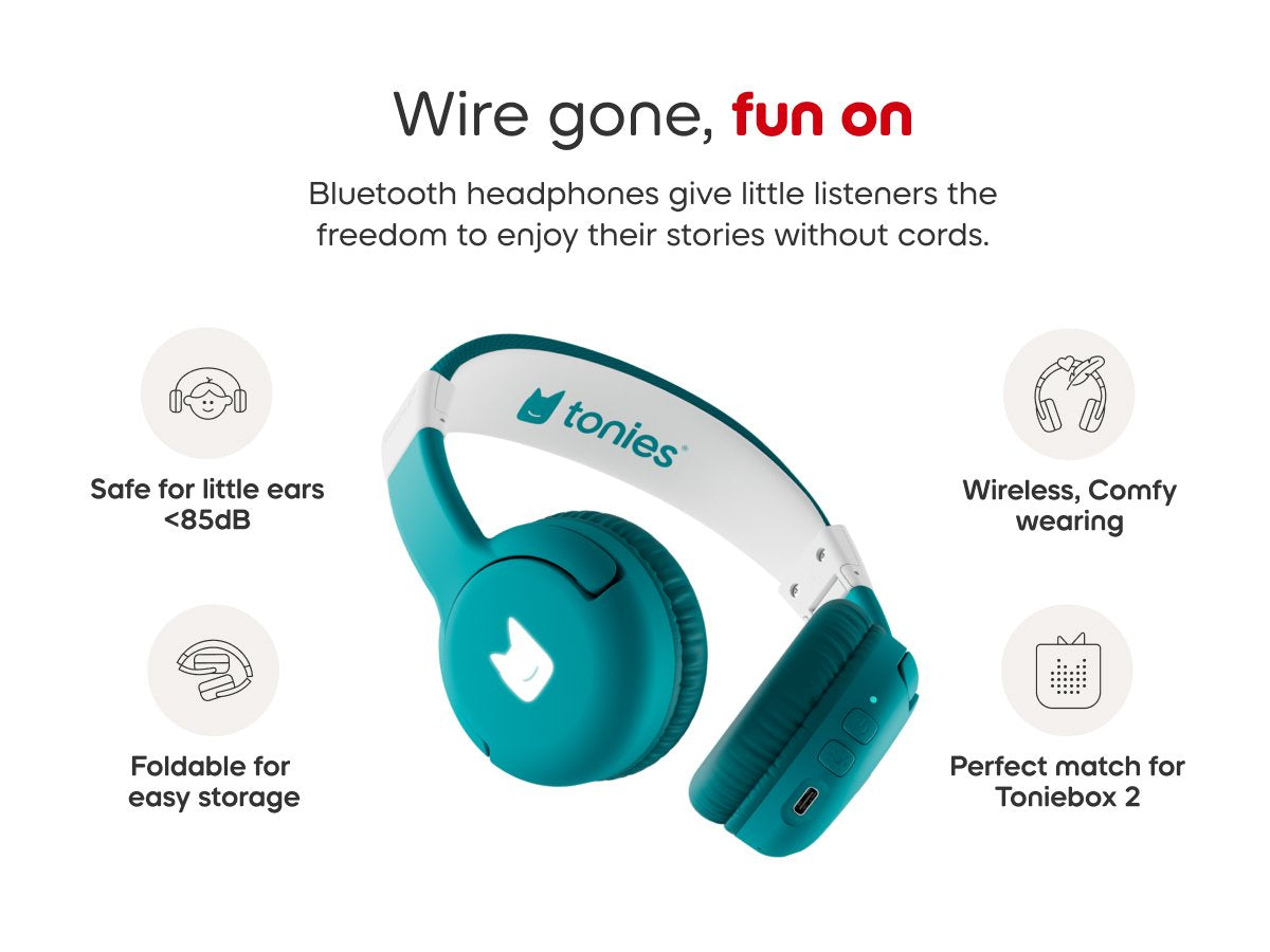 Tonies - Toniebox 2 Bluetooth Tropikal Turkuaz Katlanabilir Çocuk Kulaklık