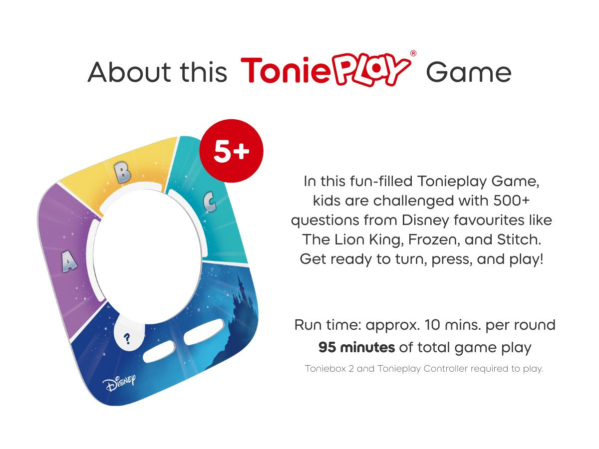 Tonies - Tonieplay Disney Quiz Kingdom English Toniebox 2 Games