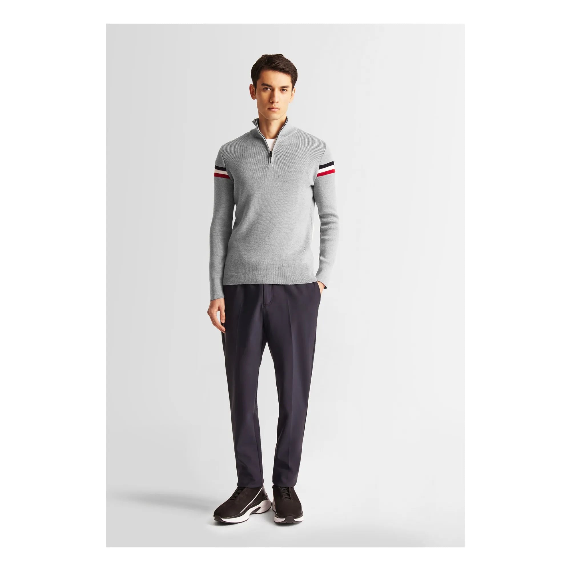 Fusalp - Wengen IV Merino Yünlü Fermuarlı Sweat Üstü | Gri