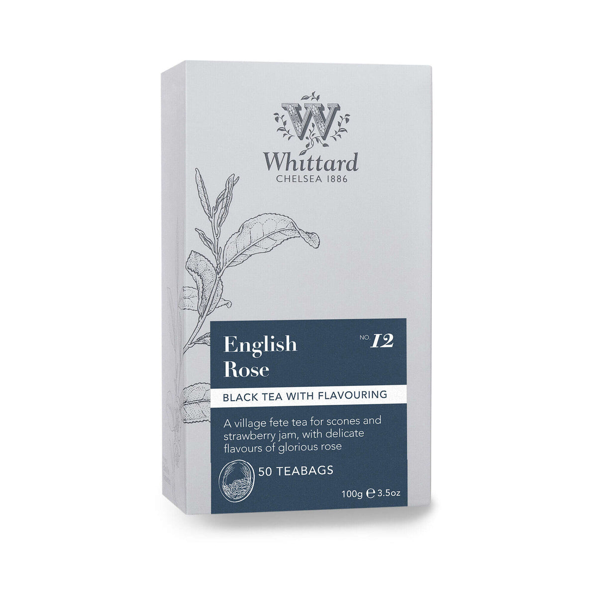 Whittard of Chelsea - English Rose 50 Traditional Original English Tea Bags