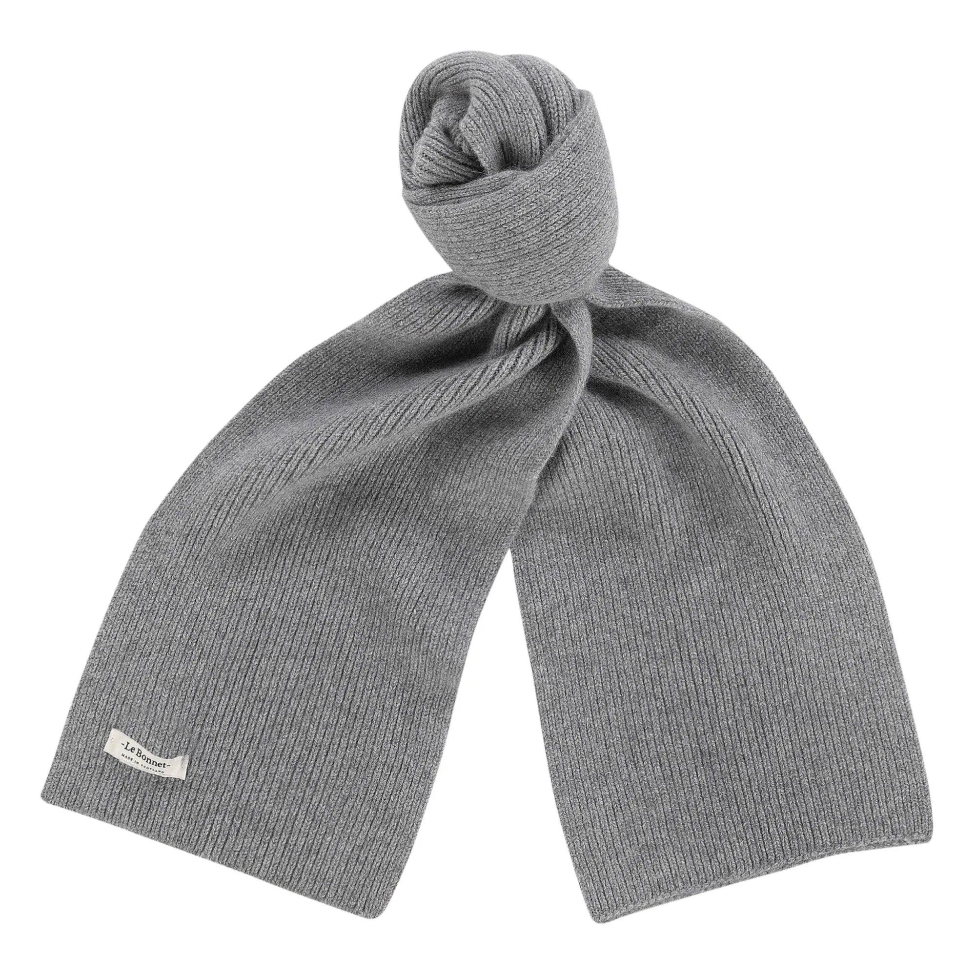 Le Bonnet Amsterdam - Bufanda de lana y angora | Gris