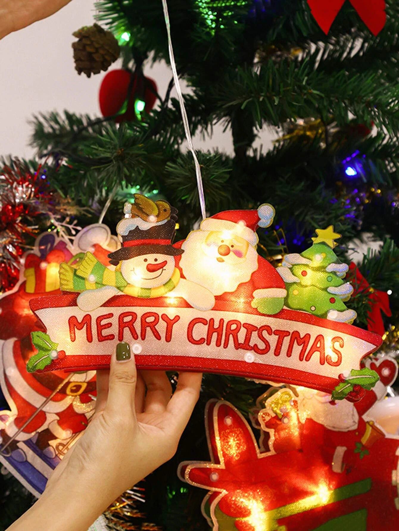 Yılbaşı - Noel Dekoratif Işıklı Merry Christmas Yazılı Süs